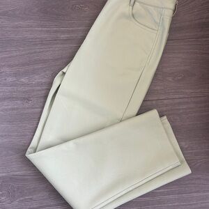 Wilfred faux leather mint green pants size 8